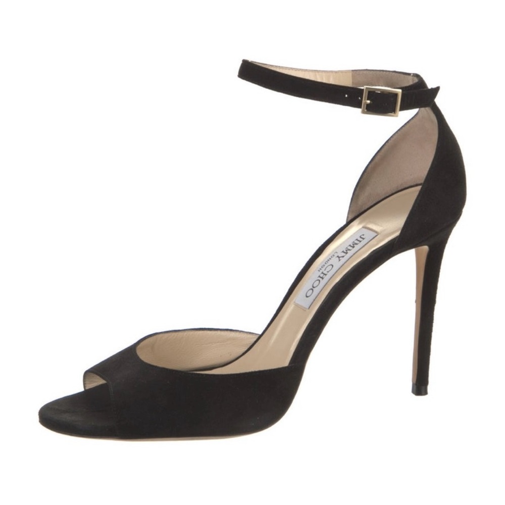 Jimmy Choo black suede woman sandal 10 1/2